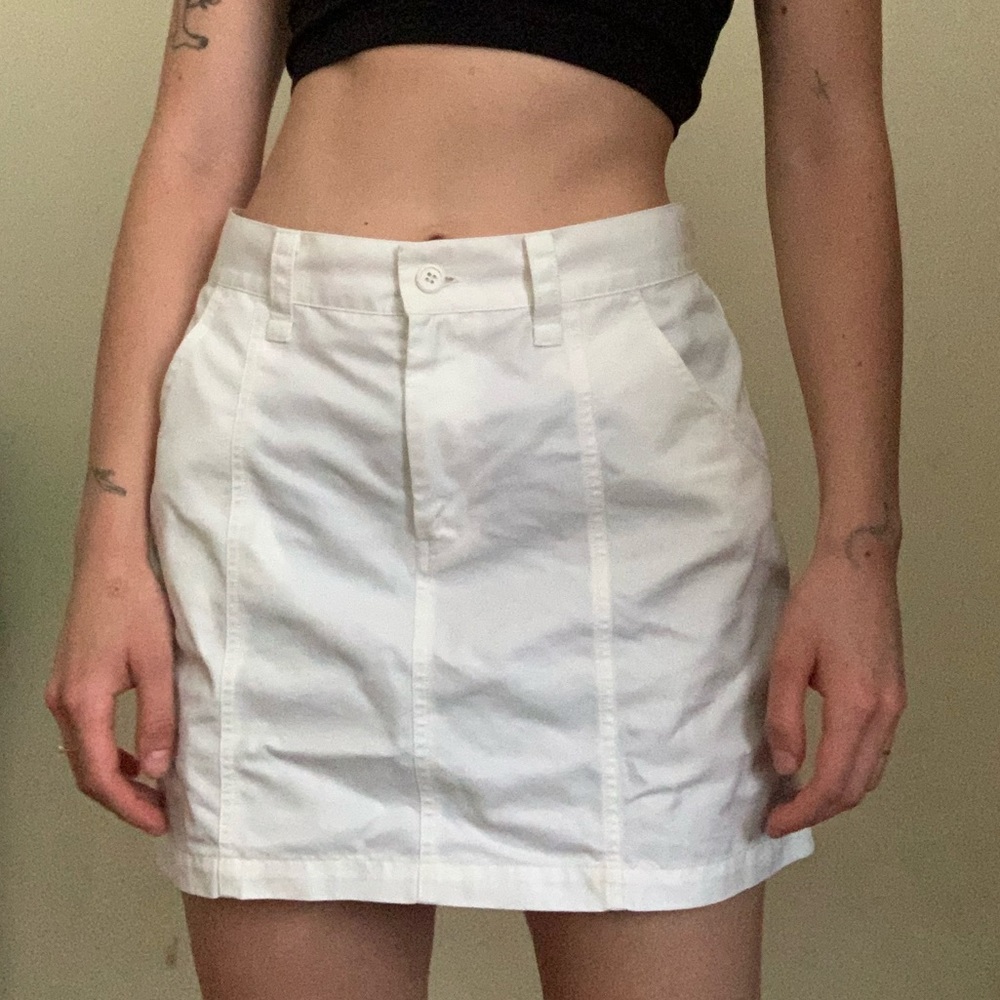 Y-3 White Cargo Skirt